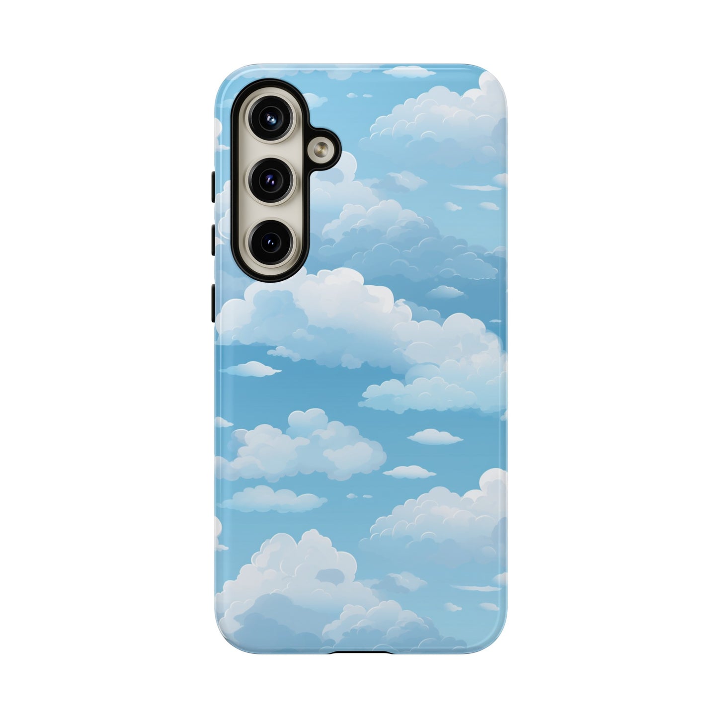 Azure Horizon Phone Case - Majestic Sky & Cloud Pattern - Tough Phone Case