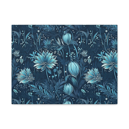 Metallic Blue Scilla - Shimmering Spring Wall Art Canvas