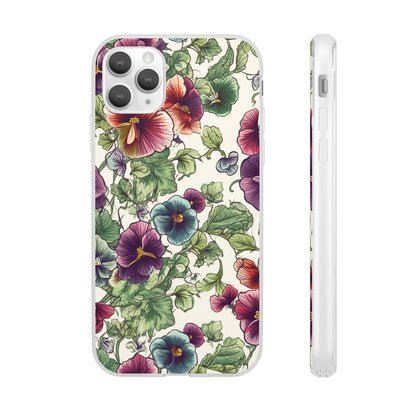 Watercolour Pansy Phone Case - Delicate Floral Elegance - Spring Collection - Flexi Cases Phone Case Pattern Symphony   