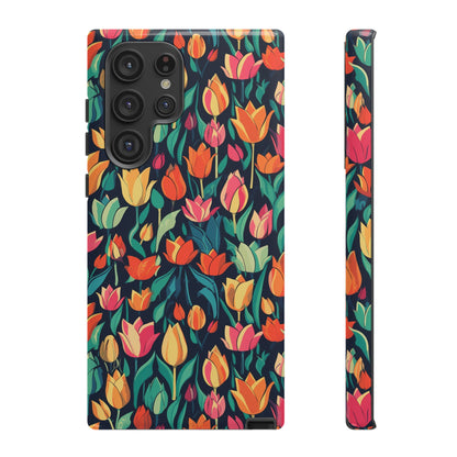 Tulip Medley Tough Phone Case - Vibrant Spring Floral Design