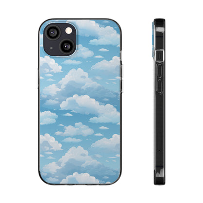 Boundless Azure Horizon - Calm Sky Design Soft Phone Case for IPhone, Samsung, and Google Pixel Phone Case Pattern Symphony   