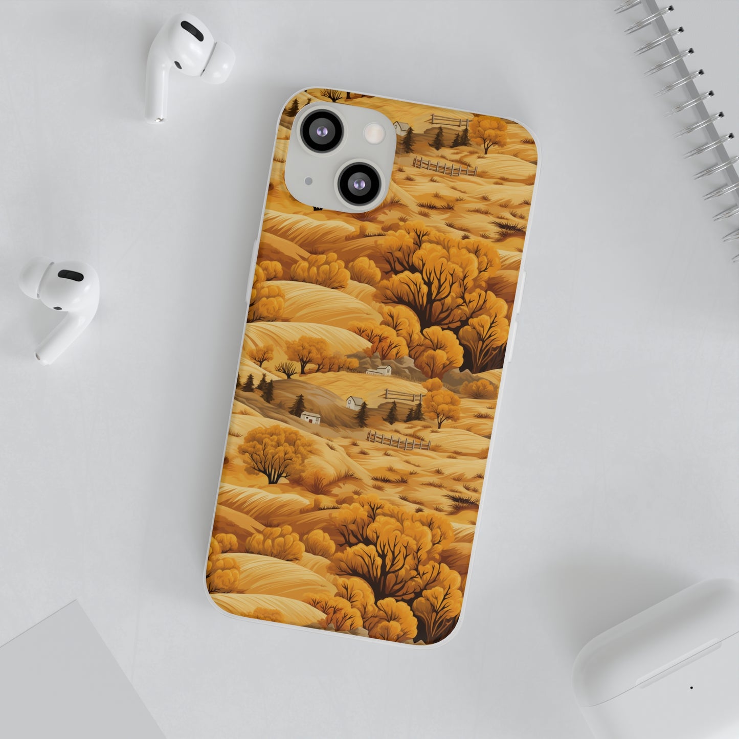 Rural Rhapsody: Early Autumn Farm Tales - Flexible Phone Case