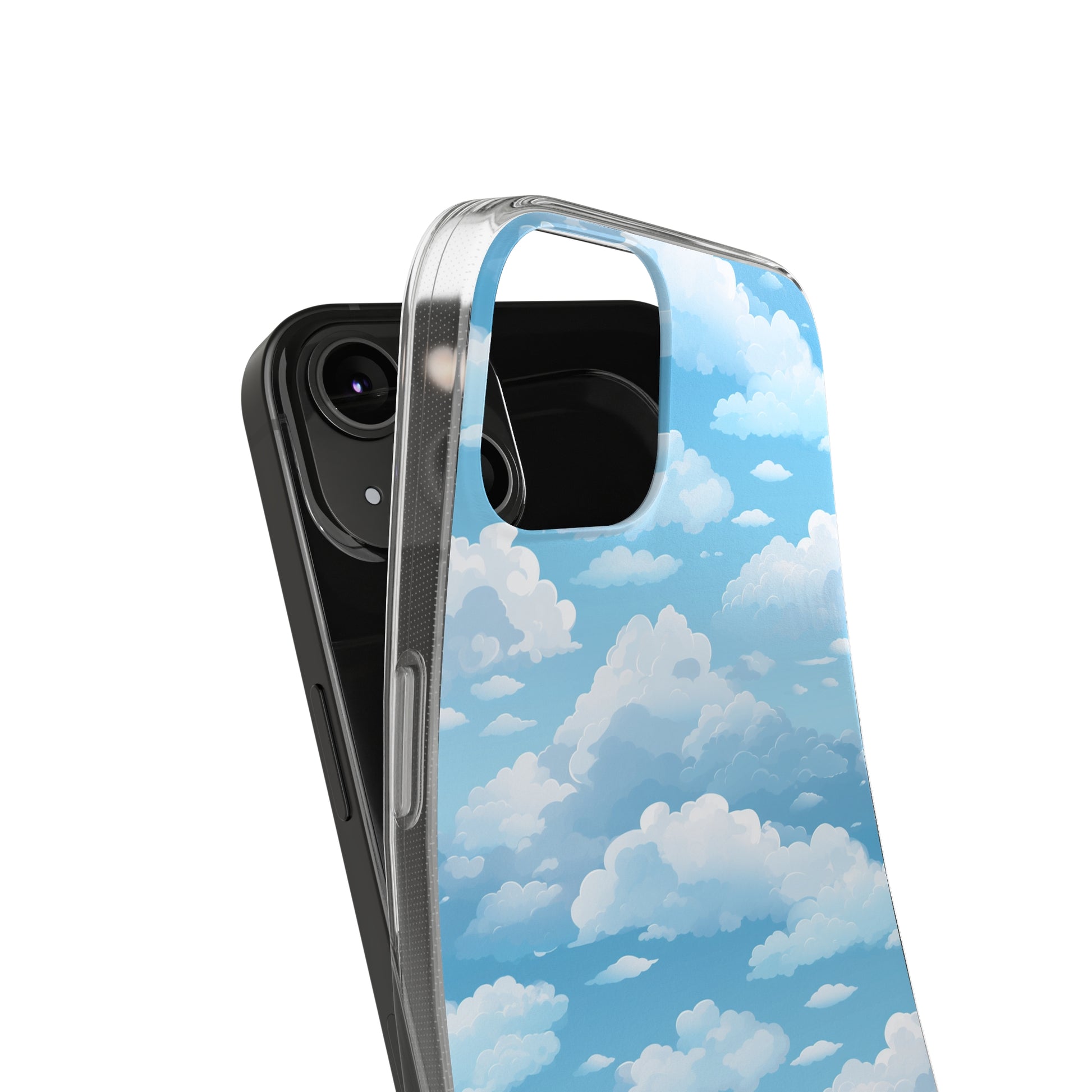 Boundless Azure Horizon - Calm Sky Design Soft Phone Case for IPhone, Samsung, and Google Pixel Phone Case Pattern Symphony   