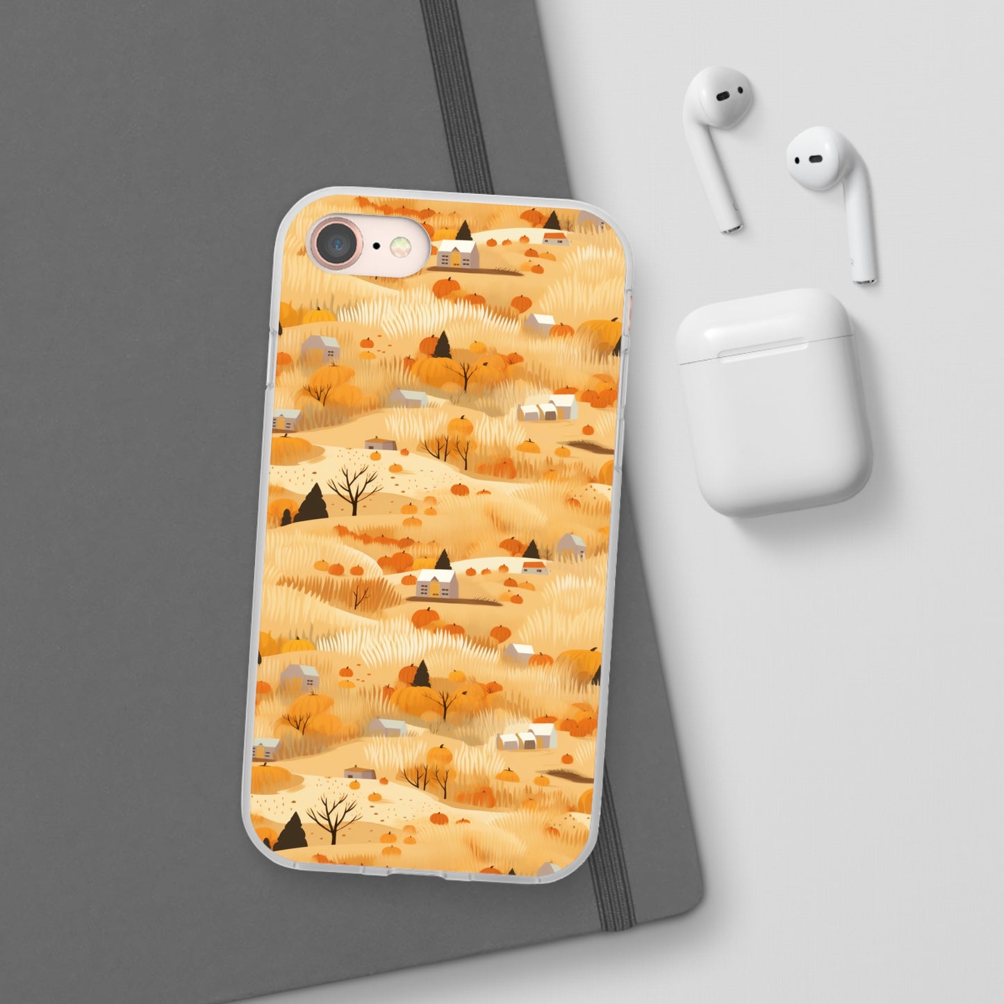 Harvest Homestead: Whimsical Autumn Villages - Flexible Phone Case