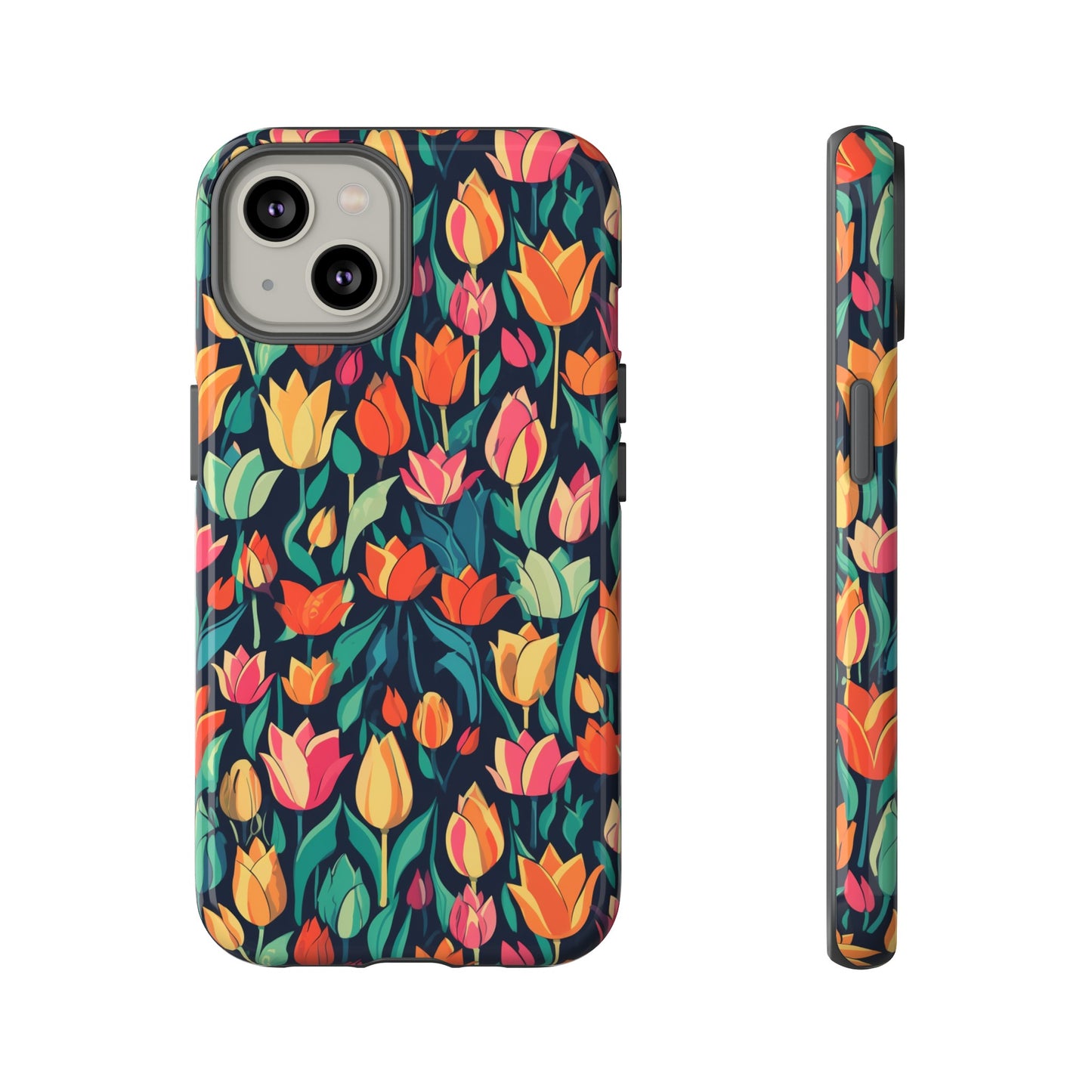 Tulip Medley Tough Phone Case - Vibrant Spring Floral Design