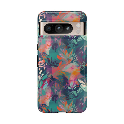 Botanical Bliss - Stylized Abstract Flower Design Tough Phone Case