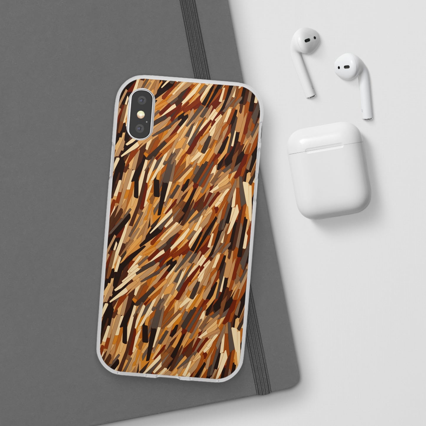 Fragmented Forest: Autumn's Abstract Palette Flexible Phone Case