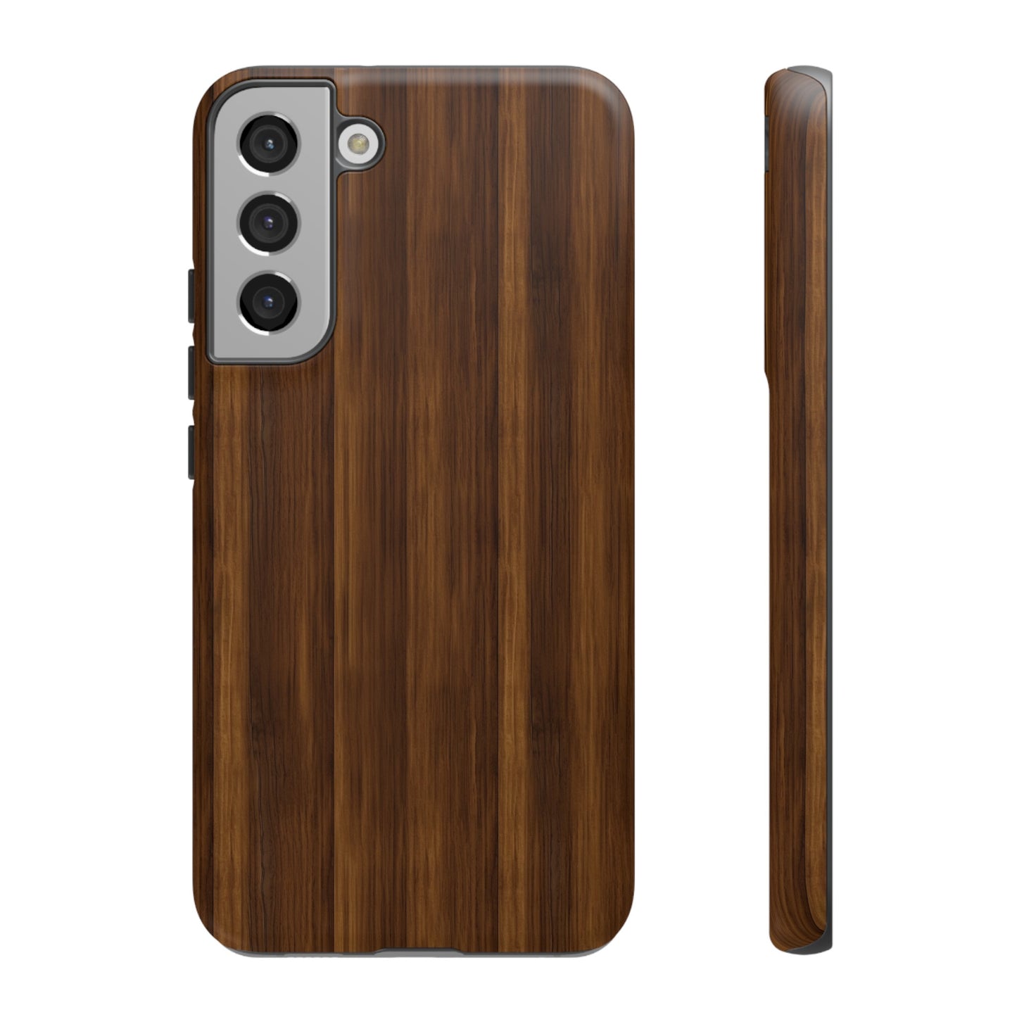 Luxurious Faux Dark Walnut Essence Phone Case - Rich and Refined Natural Wood Design - Tough Cases