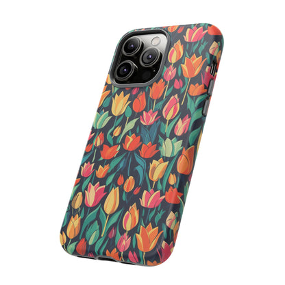 Tulip Medley Tough Phone Case - Vibrant Spring Floral Design