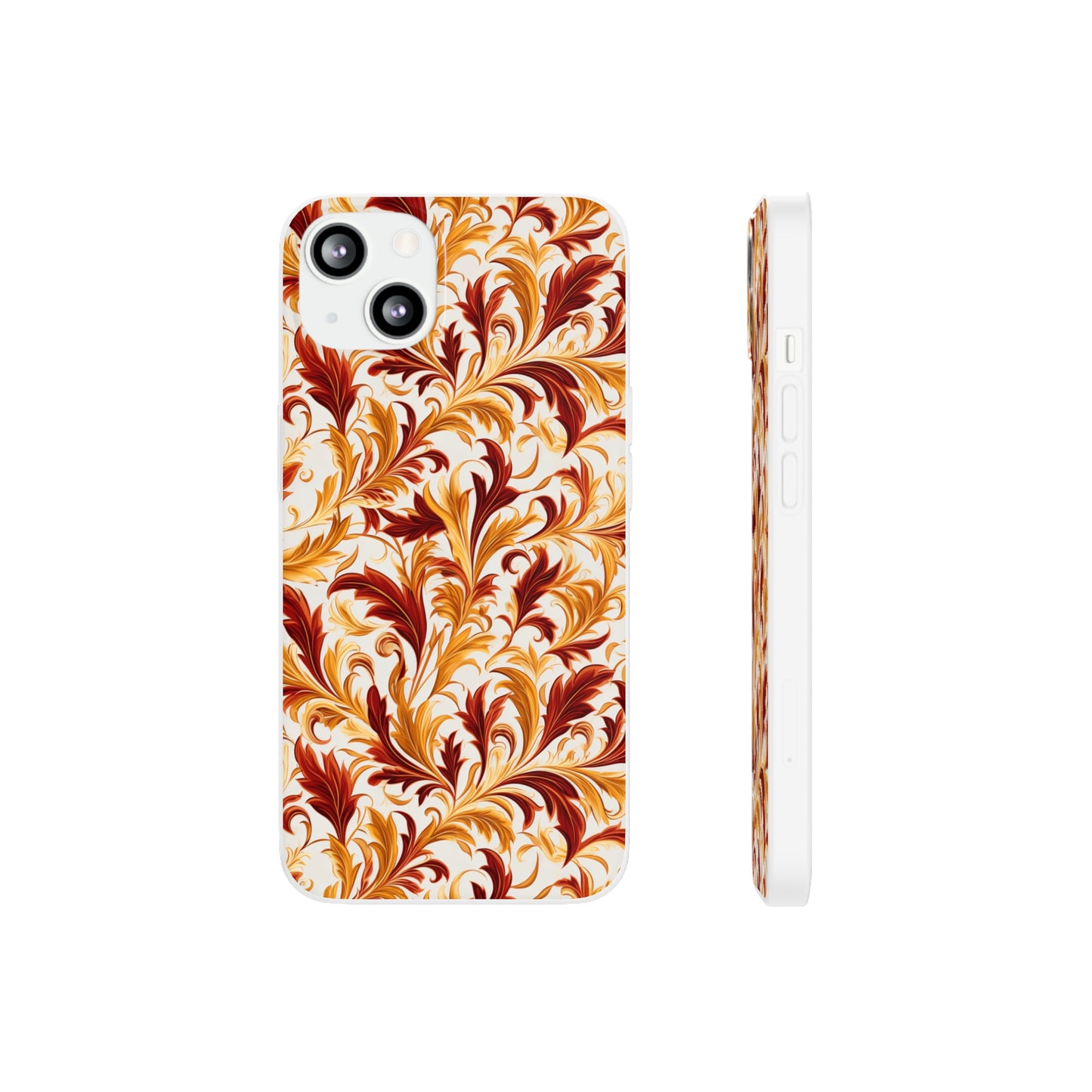 Swirling Autumn: Vortexes of Fall Foliage in Gold and Bronze - Flexible Phone Case