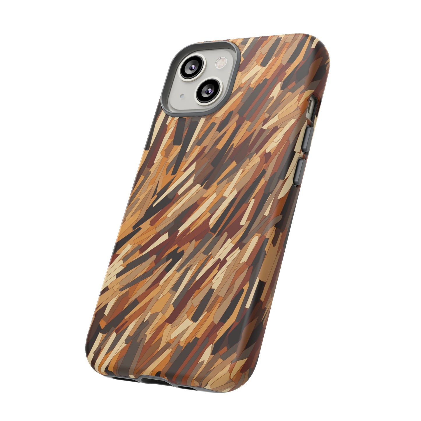 Fragmented Forest: Autumn's Abstract Palette Tough Phone Case