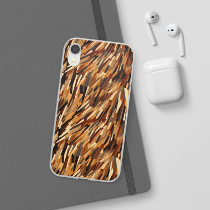 Fragmented Forest: Autumn's Abstract Palette Flexible Phone Case