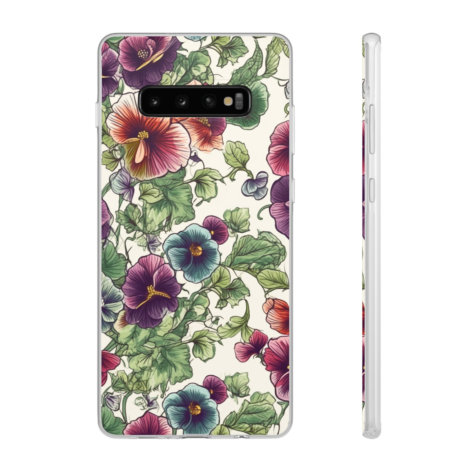 Watercolour Pansy Phone Case - Delicate Floral Elegance - Spring Collection - Flexi Cases Phone Case Pattern Symphony   