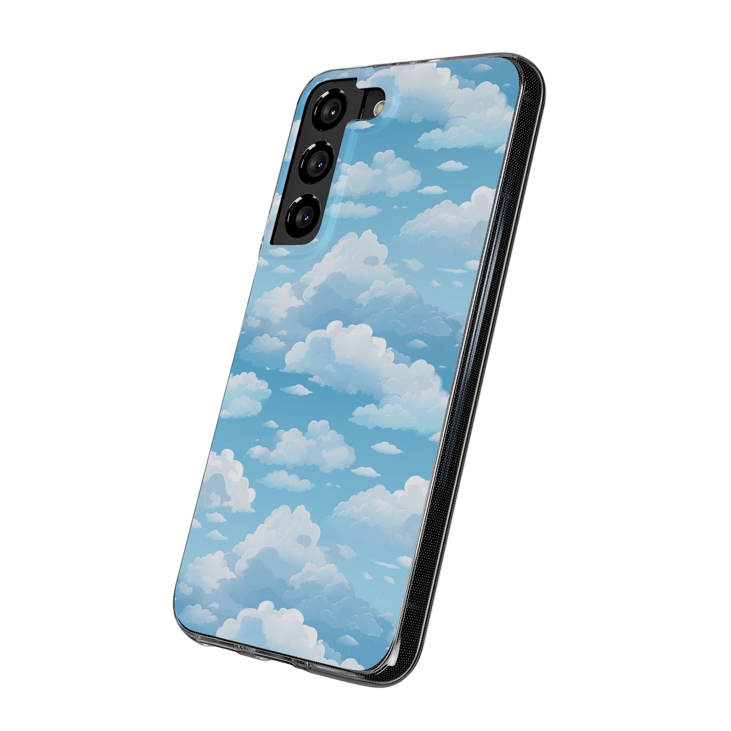 Boundless Azure Horizon - Calm Sky Design Soft Phone Case for IPhone, Samsung, and Google Pixel Phone Case Pattern Symphony   