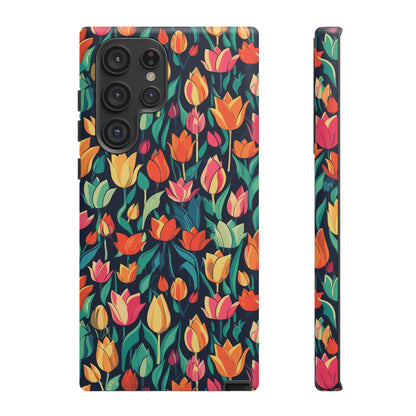 Tulip Medley Tough Phone Case - Vibrant Spring Floral Design