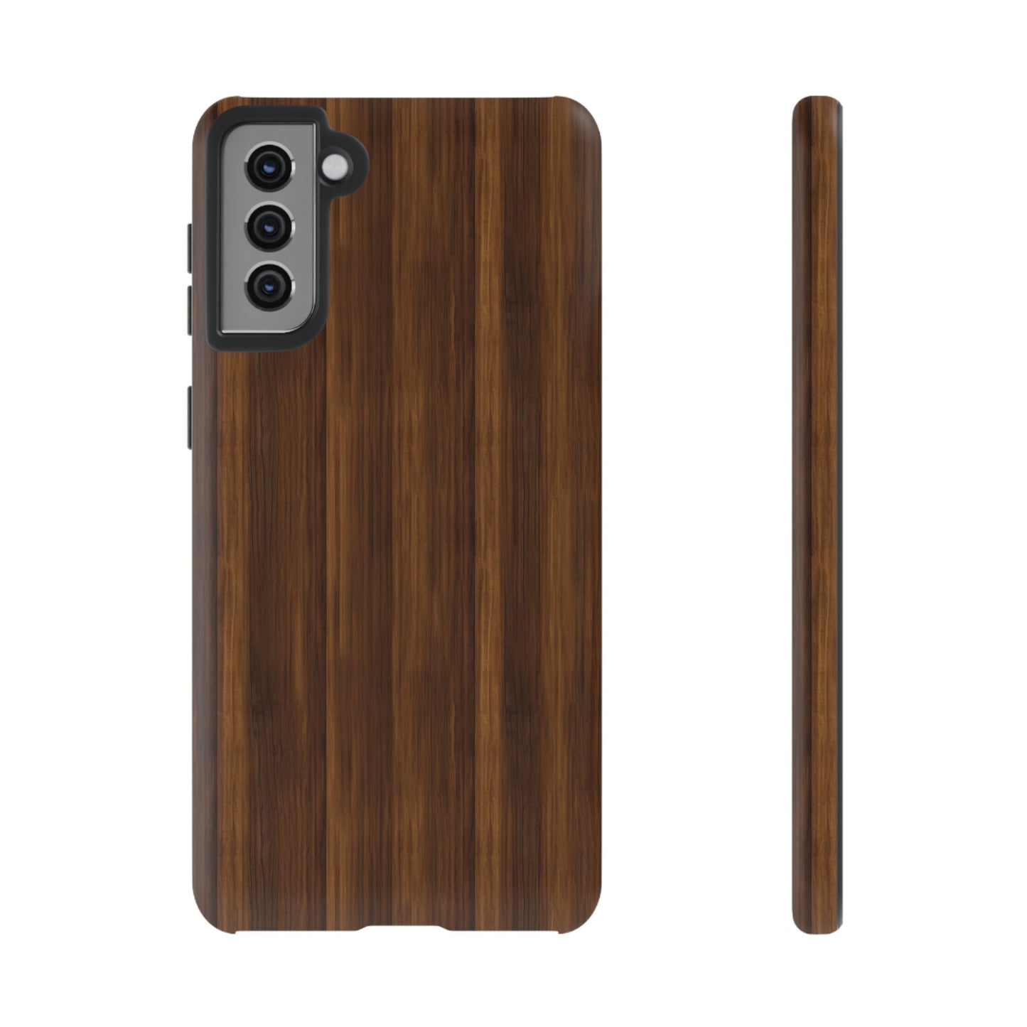 Luxurious Faux Dark Walnut Essence Phone Case - Rich and Refined Natural Wood Design - Tough Cases