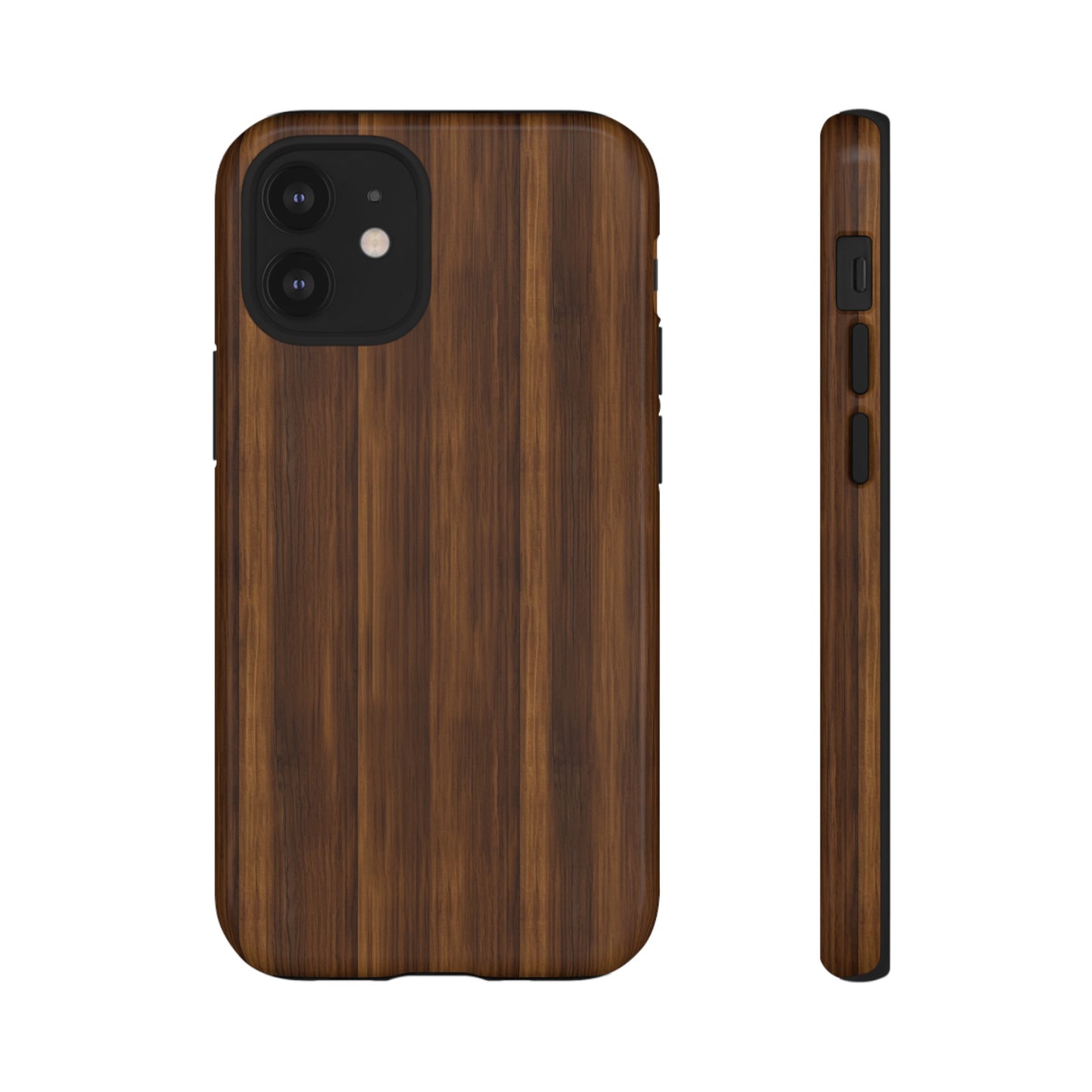 Luxurious Faux Dark Walnut Essence Phone Case - Rich and Refined Natural Wood Design - Tough Cases