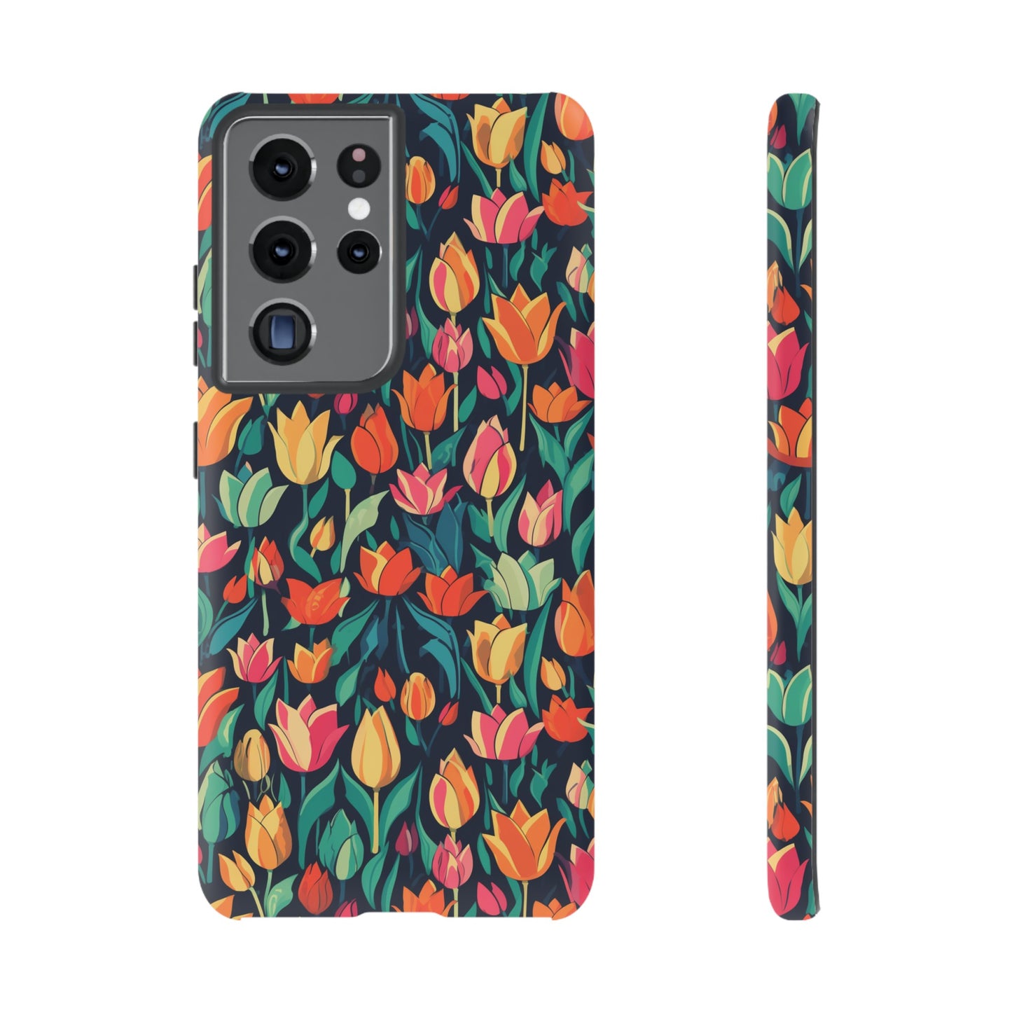 Tulip Medley Tough Phone Case - Vibrant Spring Floral Design