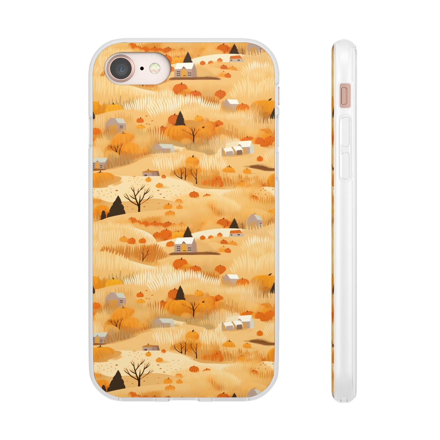 Harvest Homestead: Whimsical Autumn Villages - Flexible Phone Case