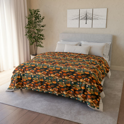 Orange Lotus Whisper: Autumn on the Water - The Ideal Throw for Sofas