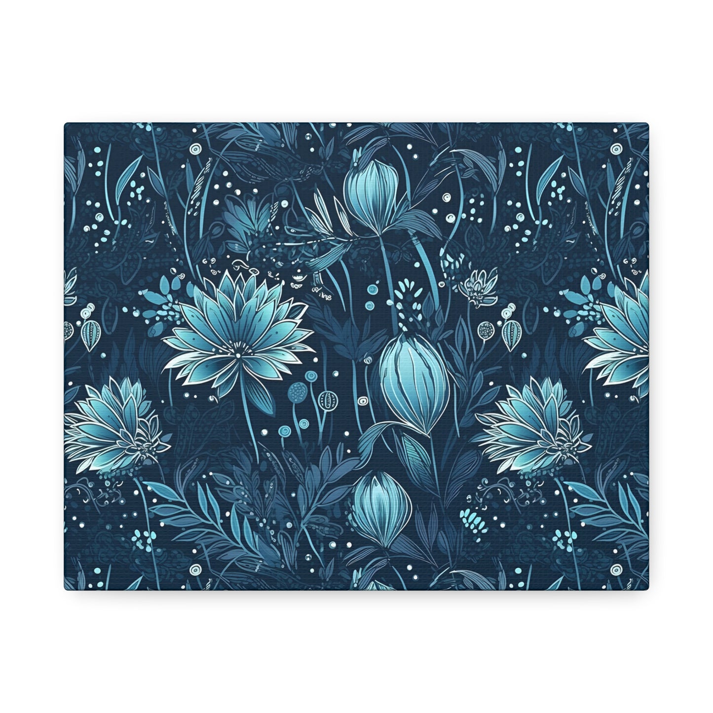 Metallic Blue Scilla - Shimmering Spring Wall Art Canvas