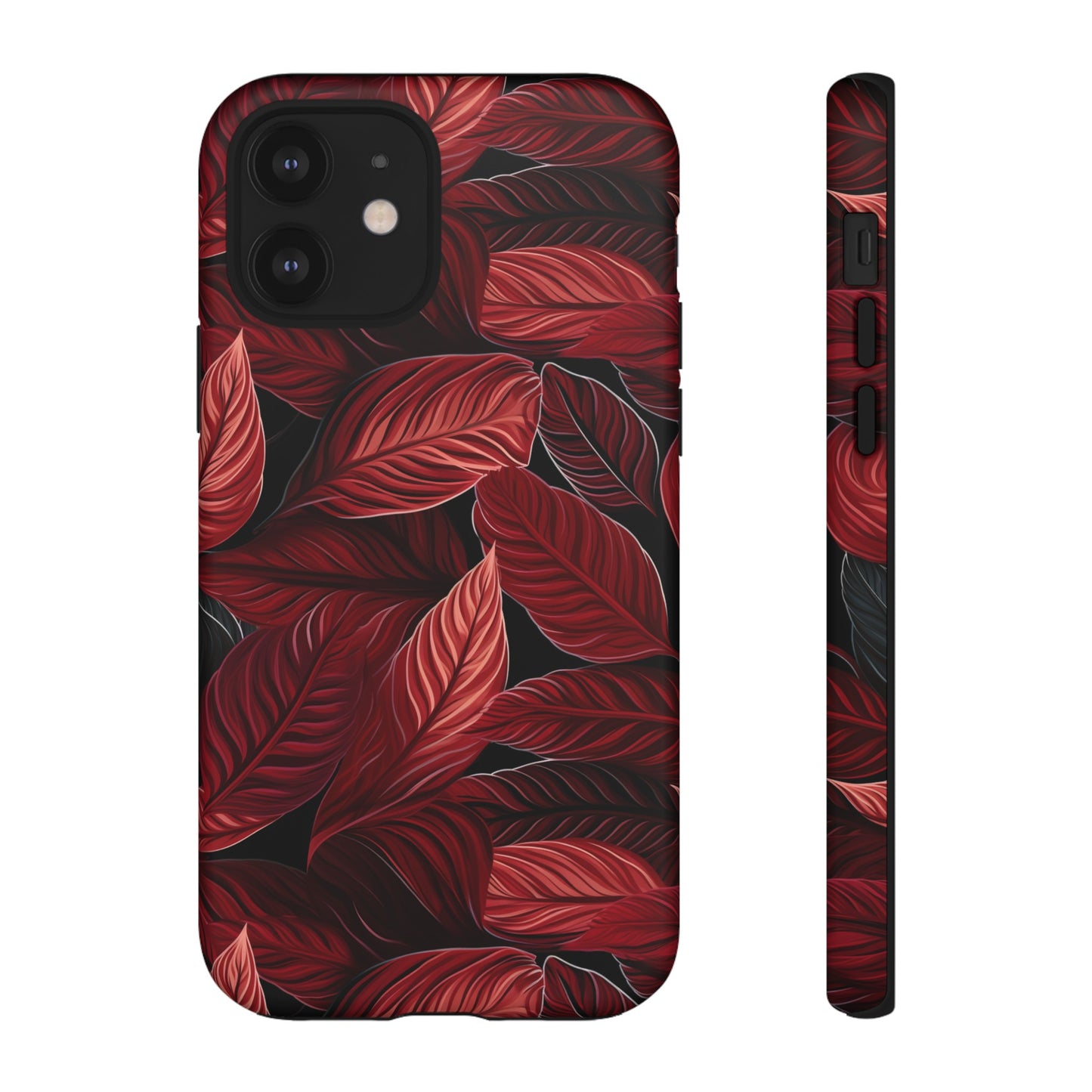 Scarlet Whispers: Lush Autumn Colours in Botanical Bliss - Tough Phone Case