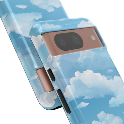 Azure Horizon Phone Case - Majestic Sky & Cloud Pattern - Tough Phone Case