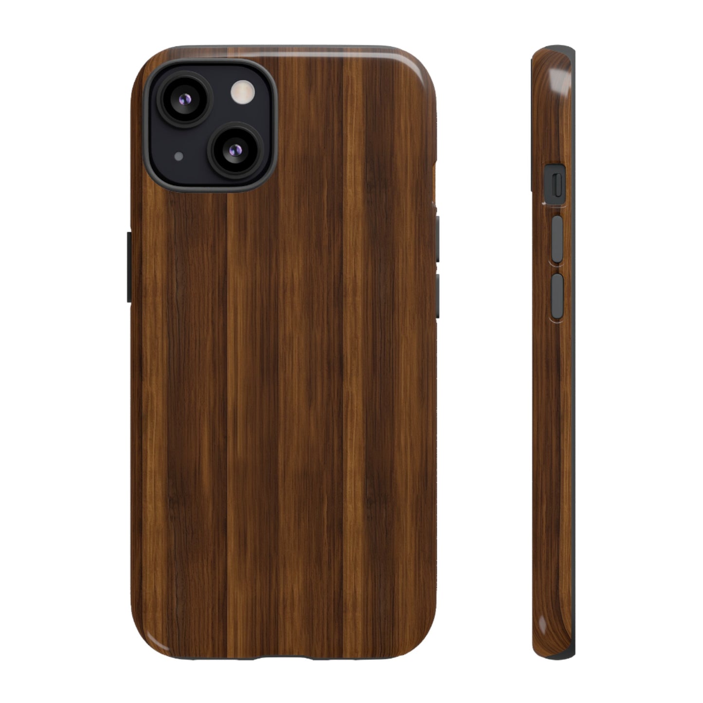 Luxurious Faux Dark Walnut Essence Phone Case - Rich and Refined Natural Wood Design - Tough Cases