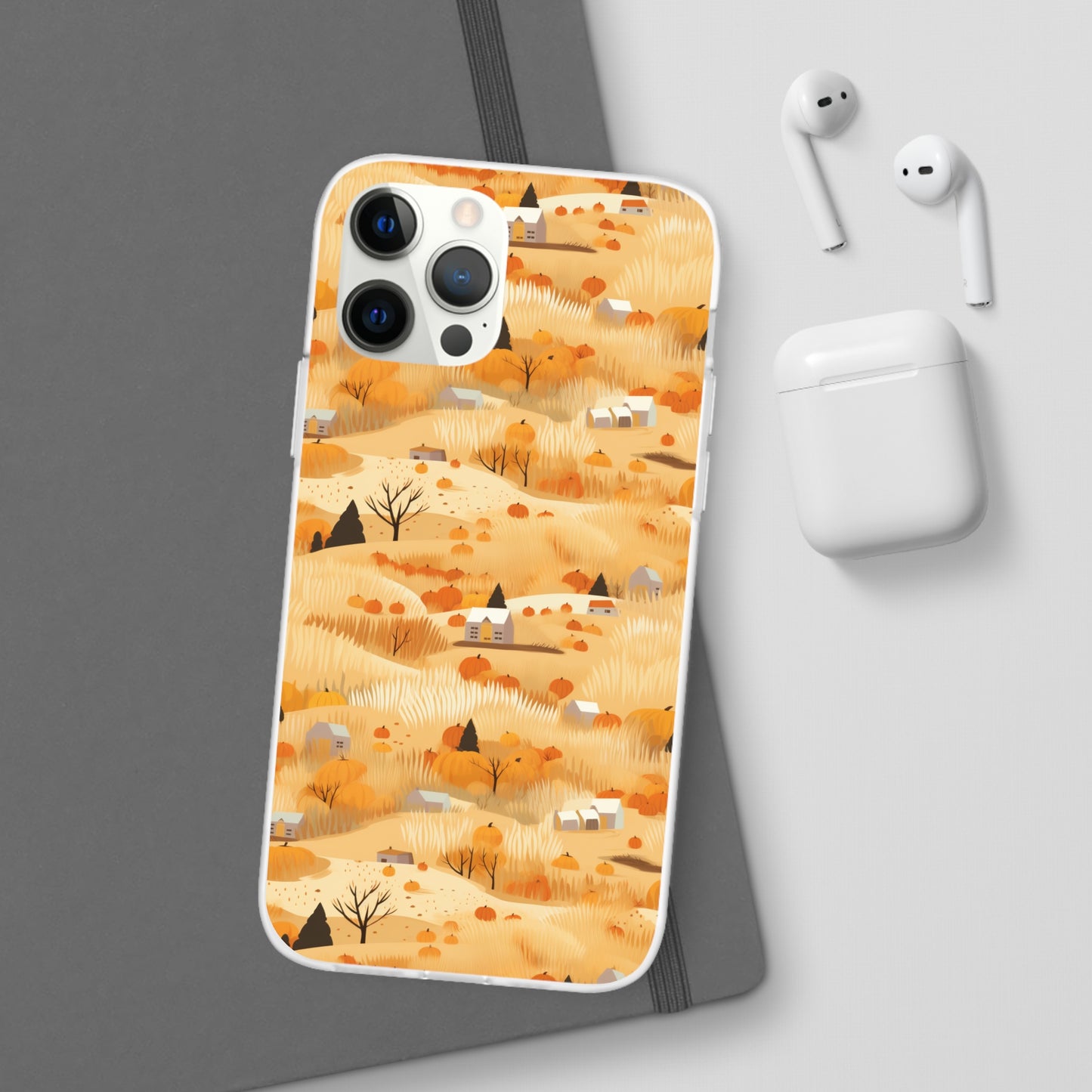 Harvest Homestead: Whimsical Autumn Villages - Flexible Phone Case