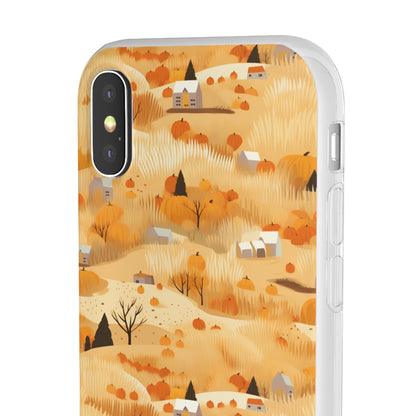 Harvest Homestead: Whimsical Autumn Villages - Flexible Phone Case