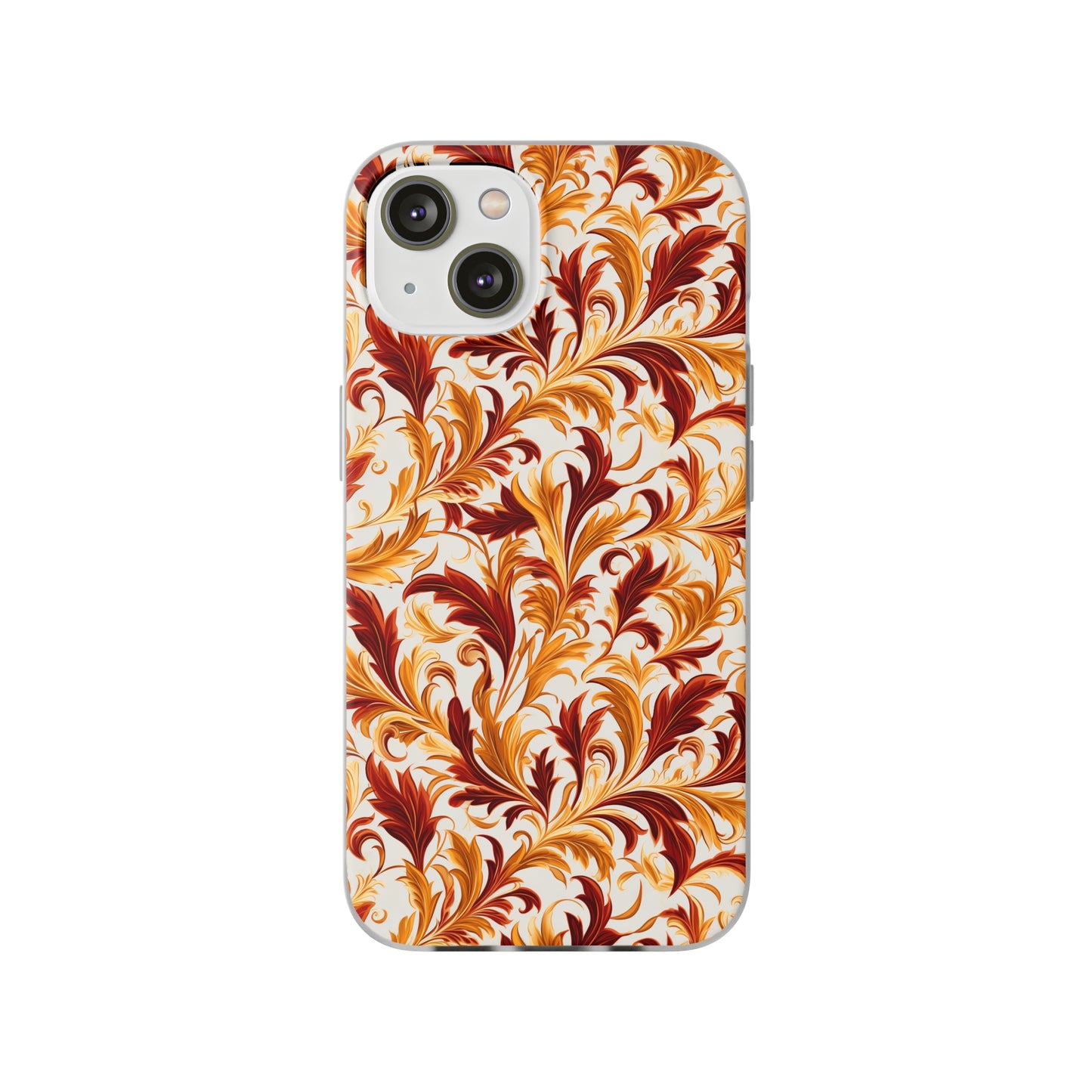 Swirling Autumn: Vortexes of Fall Foliage in Gold and Bronze - Flexible Phone Case