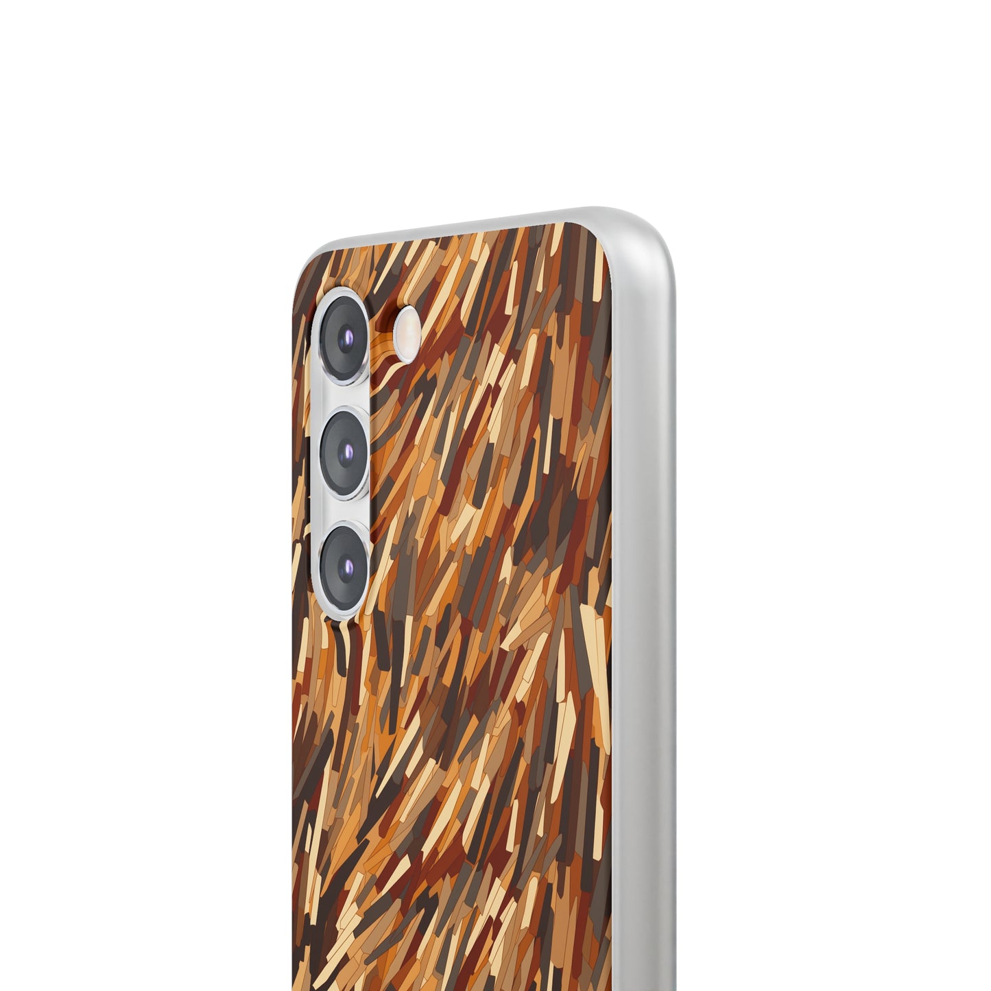 Fragmented Forest: Autumn's Abstract Palette Flexible Phone Case