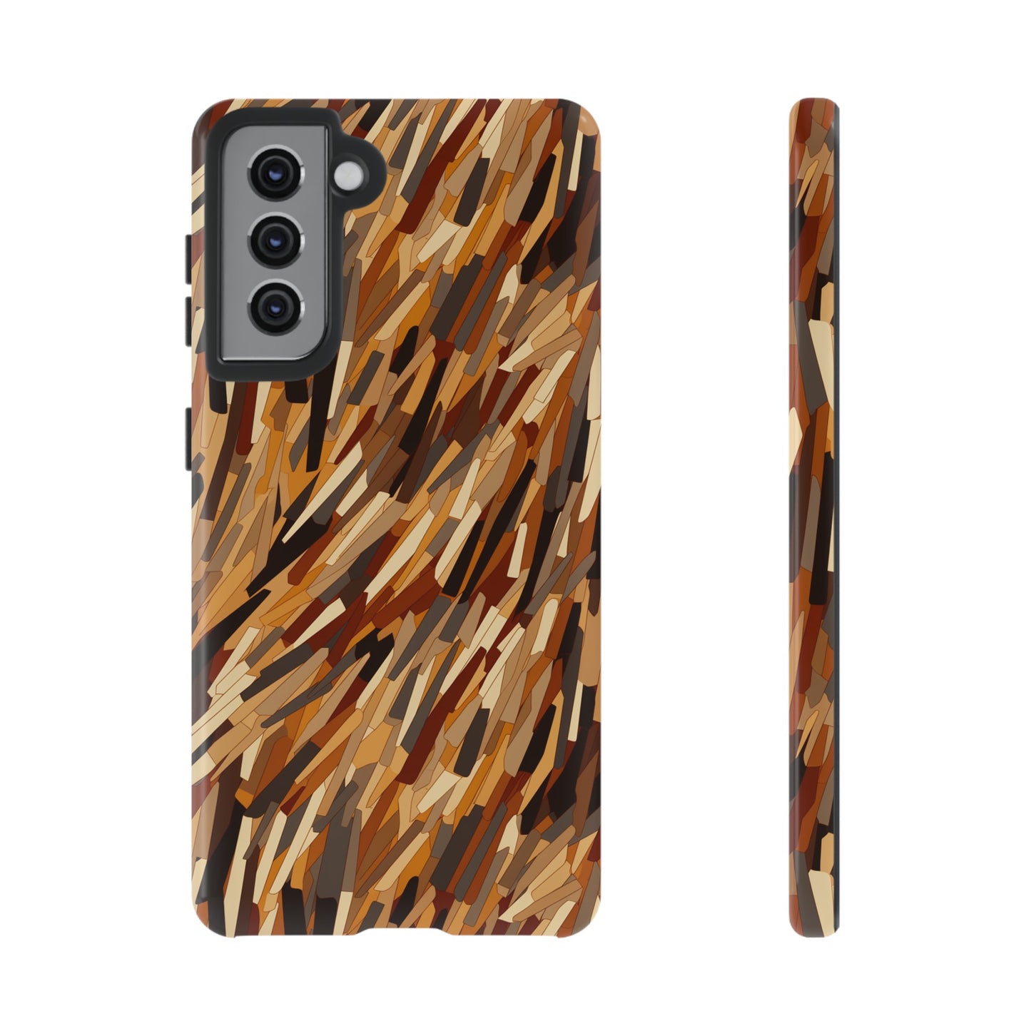 Fragmented Forest: Autumn's Abstract Palette Tough Phone Case