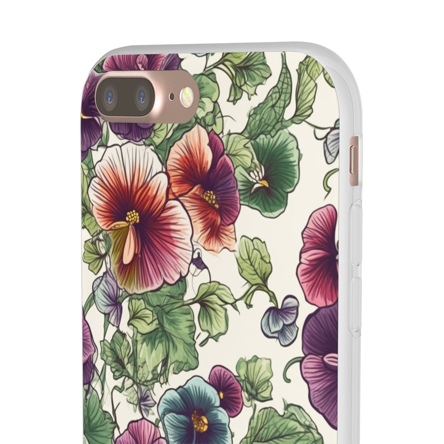 Watercolour Pansy Phone Case - Delicate Floral Elegance - Spring Collection - Flexi Cases Phone Case Pattern Symphony   