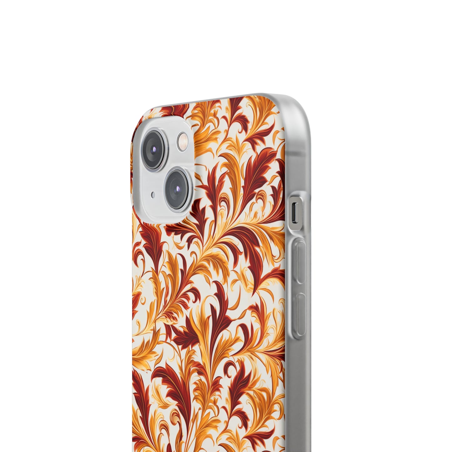 Swirling Autumn: Vortexes of Fall Foliage in Gold and Bronze - Flexible Phone Case