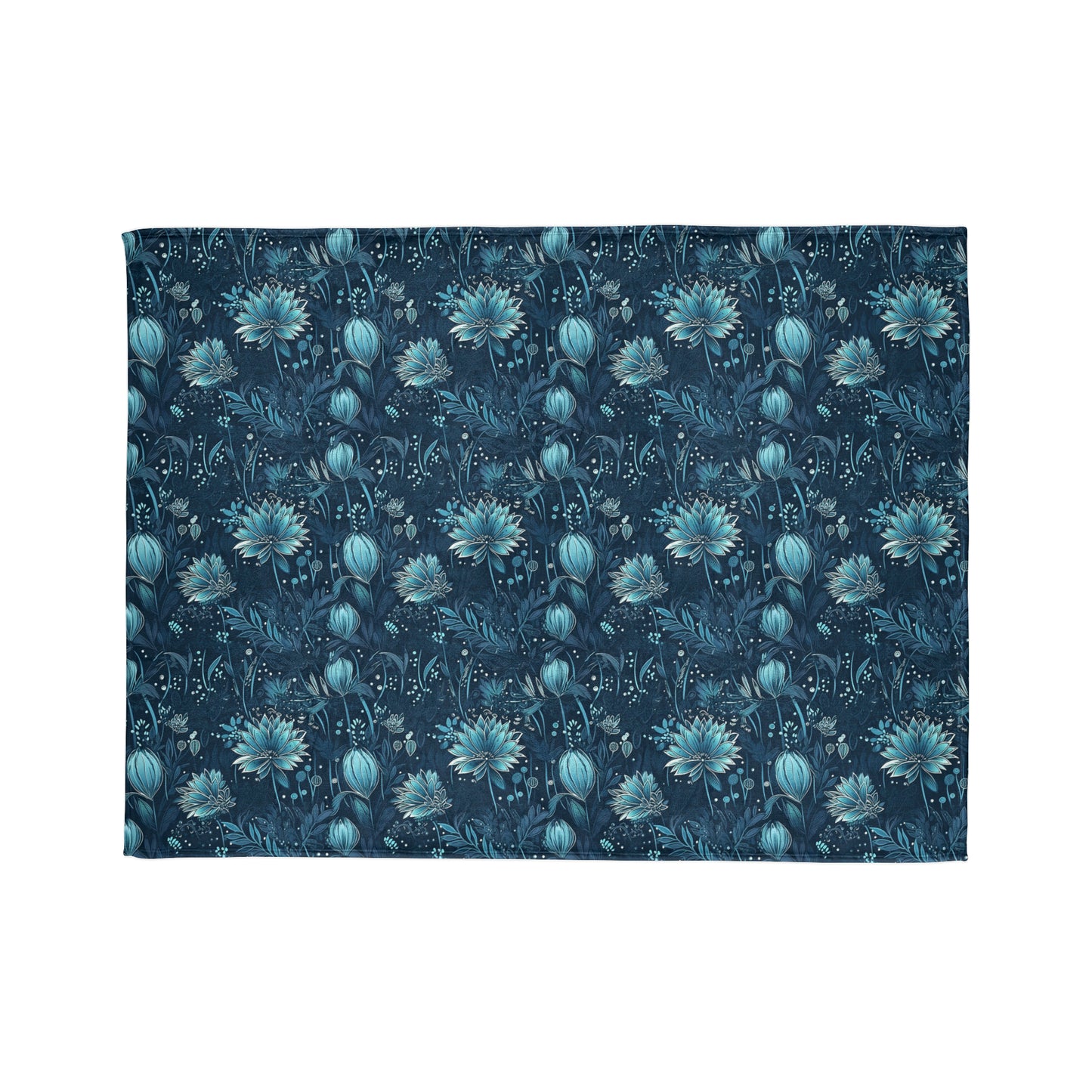 Metallic Blue Scilla - Shimmering Spring - Sofa Throws