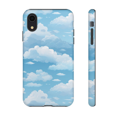 Azure Horizon Phone Case - Majestic Sky & Cloud Pattern - Tough Phone Case