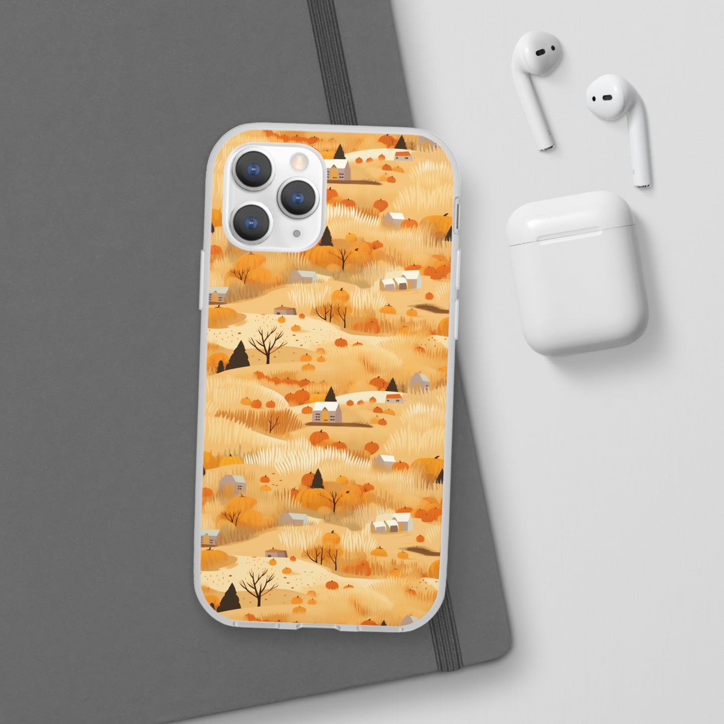 Harvest Homestead: Whimsical Autumn Villages - Flexible Phone Case