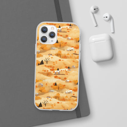 Harvest Homestead: Whimsical Autumn Villages - Flexible Phone Case