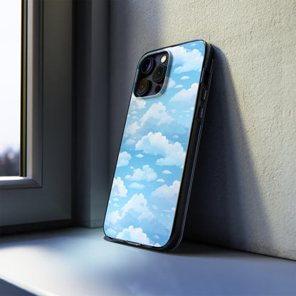 Boundless Azure Horizon - Calm Sky Design Soft Phone Case for IPhone, Samsung, and Google Pixel Phone Case Pattern Symphony   