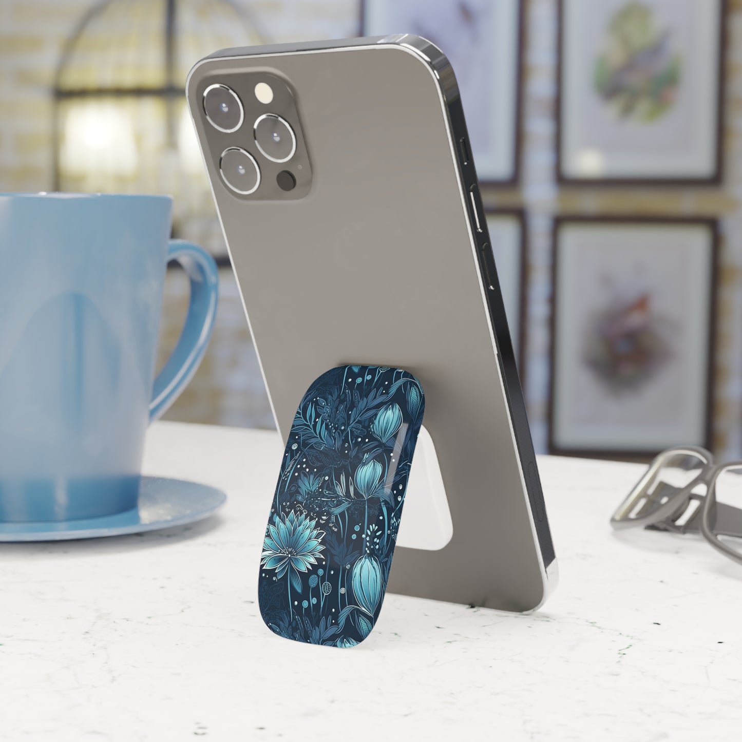 Metallic Blue Scilla - Phone Stand