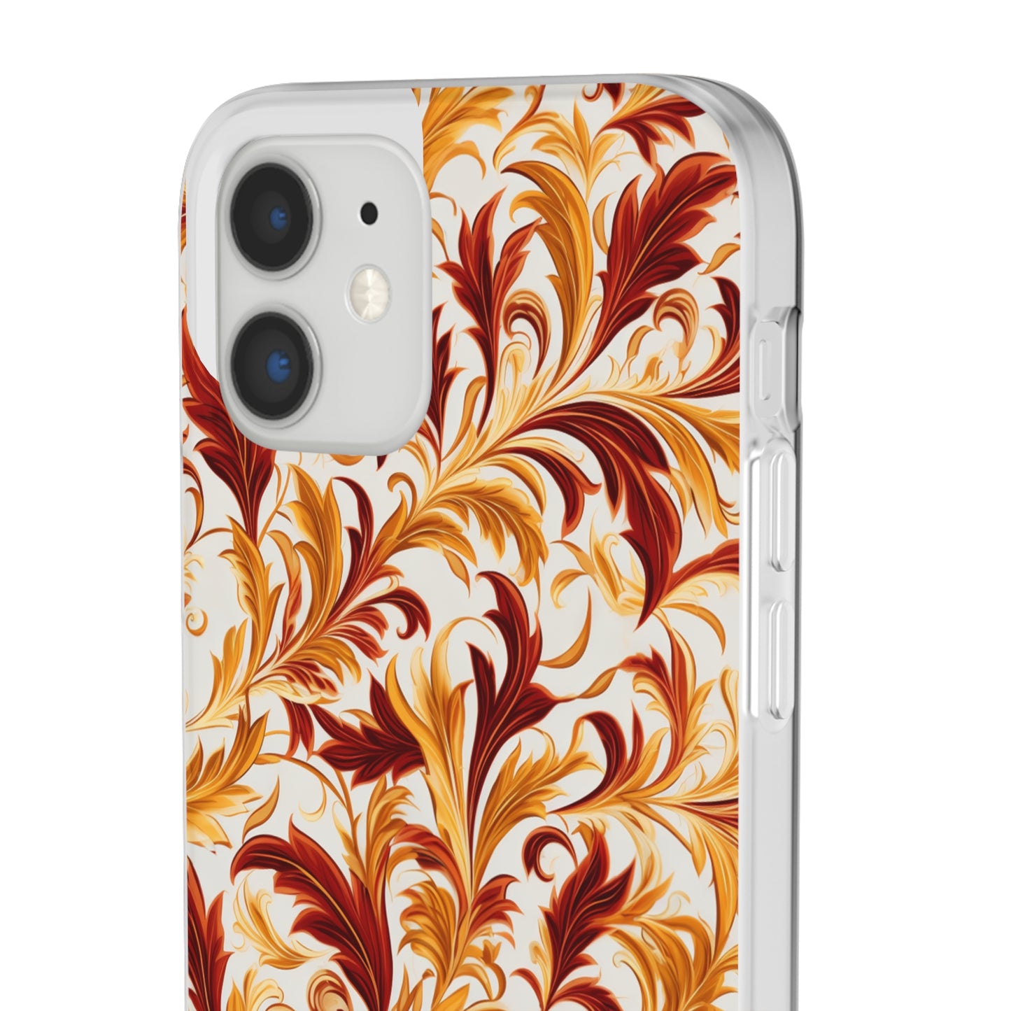 Swirling Autumn: Vortexes of Fall Foliage in Gold and Bronze - Flexible Phone Case