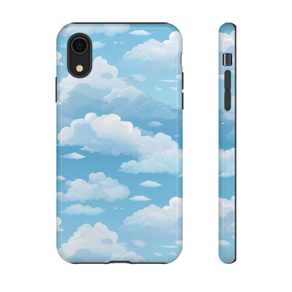 Azure Horizon Phone Case - Majestic Sky & Cloud Pattern - Tough Phone Case