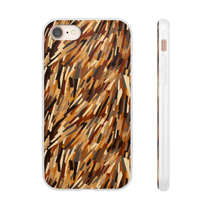 Fragmented Forest: Autumn's Abstract Palette Flexible Phone Case