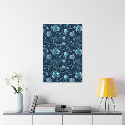 Metallic Blue Scilla - Shimmering Spring Wall Art Canvas