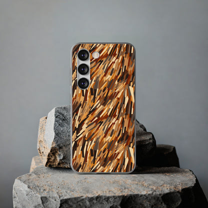 Fragmented Forest: Autumn's Abstract Palette Flexible Phone Case