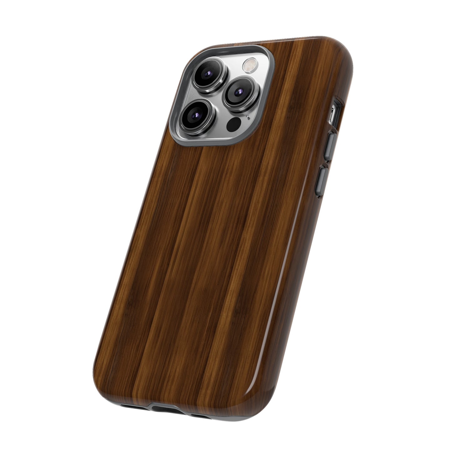 Luxurious Faux Dark Walnut Essence Phone Case - Rich and Refined Natural Wood Design - Tough Cases