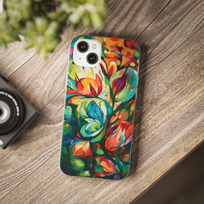 Spring Flourish Phone Case - Artistic Floral Elegance - Spring Collection - Flexi Cases Phone Case Pattern Symphony iPhone 14 Plus  