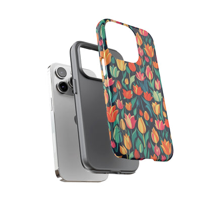 Tulip Medley Tough Phone Case - Vibrant Spring Floral Design