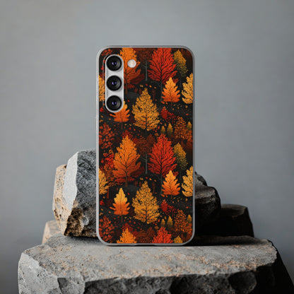 Bronzed Forest: A Chromatic Landscape - Flexible Phone Case